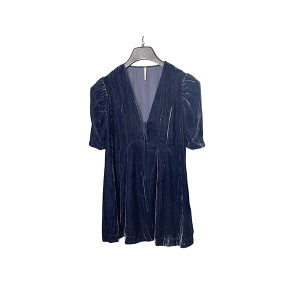 Free People Adele Luxe Velvet Deep V Mini-Dress,  Parties, Taylor Swift Style S - Picture 6 of 16